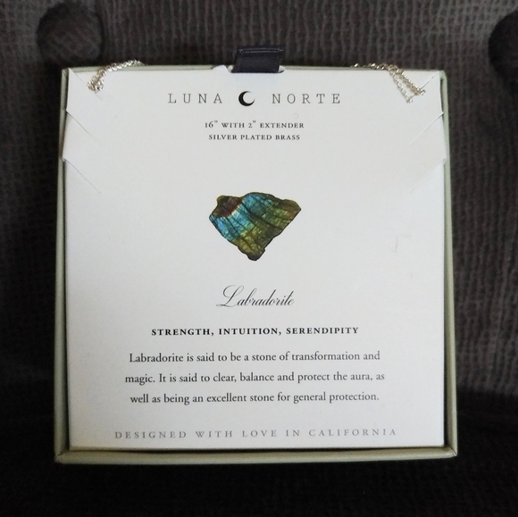 Luna🌙 Norte Double✌️ Silver Necklace-Bar/Lab Sun - Picture 13 of 15